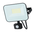 Foco proyector led 30W con sensor de movimiento y mando negro 4000K