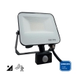 Foco proyector led 30W con sensor de movimiento y mando negro 4000K