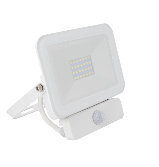 Foco proyector led 20W con sensor de movimiento blanco 4000K