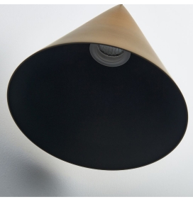 Lámpara colgante Mantra Cono 10W 3000K Regulable Triac cuero Ø18cm