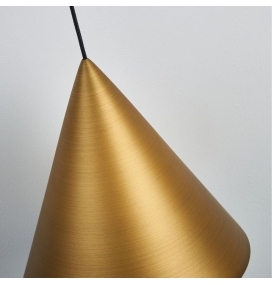 Lámpara colgante Mantra Cono 10W 3000K Regulable Triac cuero Ø18cm