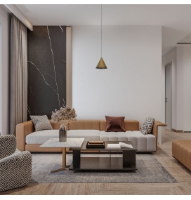 Lámpara colgante Mantra Cono 10W 3000K Regulable Triac cuero Ø18cm