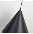 Lámpara colgante Mantra Cono 10W 3000K Regulable Triac negra Ø18cm