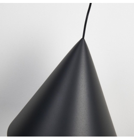 Lámpara colgante Mantra Cono 10W 3000K Regulable Triac negra Ø18cm