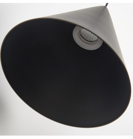 Lámpara colgante Mantra Cono 10W 3000K Regulable Triac negra Ø18cm