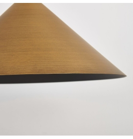 Lámpara colgante Mantra Cono 10W 3000K Regulable Triac cuero Ø24cm