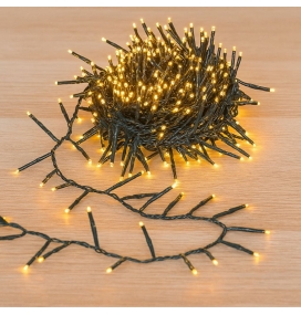 Guirnalda led a corriente con cable verde oscuro 20M luz cálida