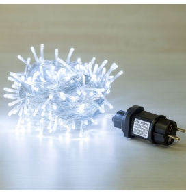 Guirnalda led a corriente con cable transparente 20M luz fría