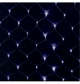 Cortina de guirnalda exterior solar navideña 1,5x1,5m 6500K