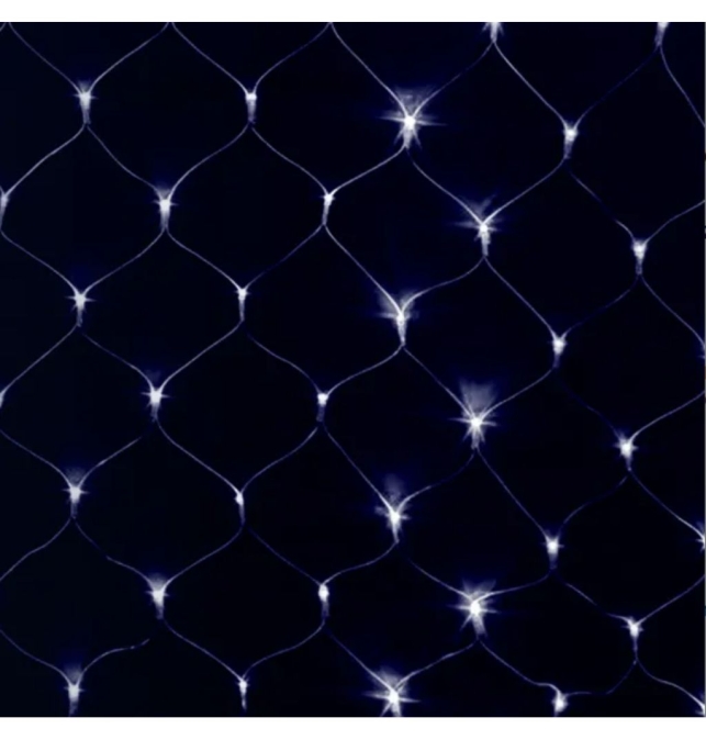 Cortina de guirnalda exterior solar navideña 1,5x1,5m 6500K