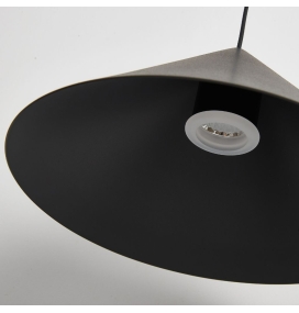 Lámpara colgante Mantra Cono 10W 3000K Regulable Triac negra Ø24cm