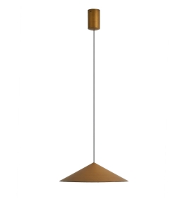 Lámpara colgante Mantra Cono 10W 3000K Regulable Triac cuero Ø30cm