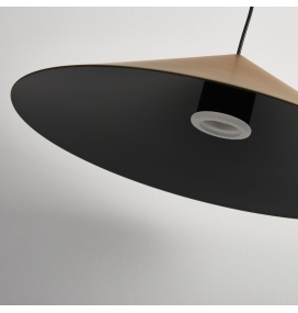 Lámpara colgante Mantra Cono 10W 3000K Regulable Triac cuero Ø30cm