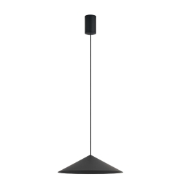 Lámpara colgante Mantra Cono 10W 3000K Regulable Triac negra Ø30cm