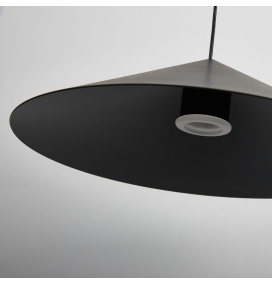 Lámpara colgante Mantra Cono 10W 3000K Regulable Triac negra Ø30cm