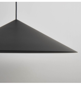 Lámpara colgante Mantra Cono 10W 3000K Regulable Triac negra Ø30cm