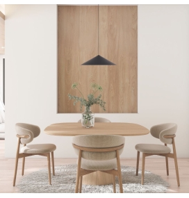 Lámpara colgante Mantra Cono 10W 3000K Regulable Triac negra Ø30cm