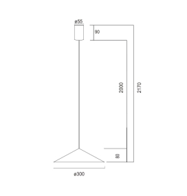 Lámpara colgante Mantra Cono 10W 3000K Regulable Triac negra Ø30cm