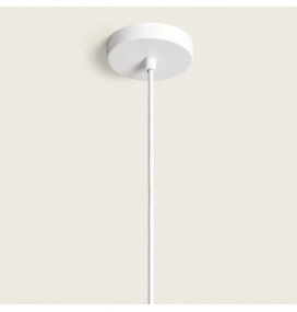 Lámpara colgante de ratán con cable blanco Gala Ø30cm