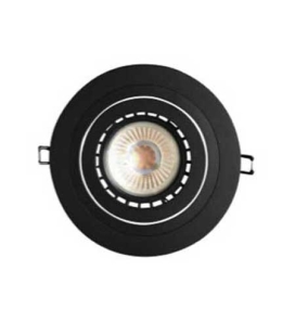 Aplique redondo basculante negro 117(Ø)mm para GU10