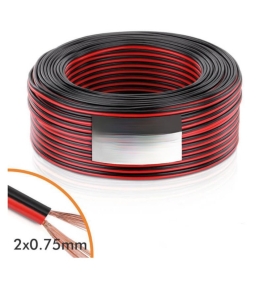 Cable 2 hilos rojo/negro 0,75mm (Precio por metro)
