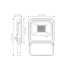 Foco proyector led RGB 30W 2250Lm con mando negro