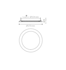 Downlight led empotrar redondo 12W plata