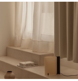 Lámpara de mesa con led integrado Faro Cata Fresno negro 2200K