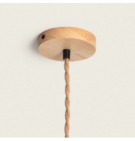 Lámpara de techo colgante de lino Amaia beige