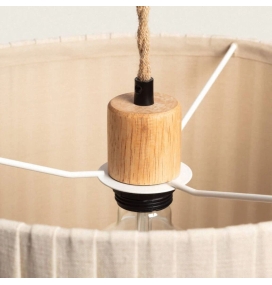 Lámpara de techo colgante de lino Amaia beige