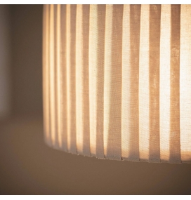 Lámpara de techo colgante de lino Amaia beige