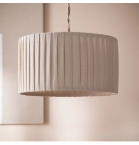 Lámpara de techo colgante de lino Amaia beige