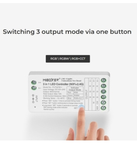 Controlador 3 en 1 para tiras led 12-24V RGB, RGBW y RGBCCT Wifi