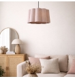 Lámpara de techo colgante de lino rosa Ayla
