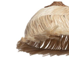 Lámpara de techo colgante de ratán y ramio Anahita