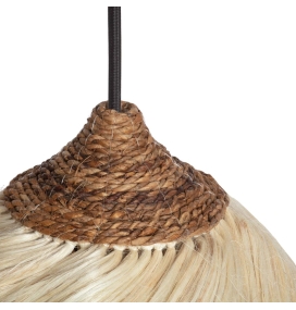 Lámpara de techo colgante de ratán y ramio Anahita