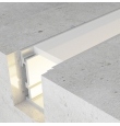 Perfil de empotrar suelo doble fondo aluminio 2000x21,8x25.8mm difusor blanco reforzado