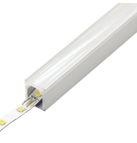 Perfil de superficie extrafino para tiras led 2000x7.8x9mm plata