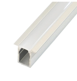 Perfil de empotrar extrafino para tiras led 2000x13x12mm plata