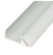 Perfil de aluminio para muebles 31,15x11,8mm blanco barra 2 metros