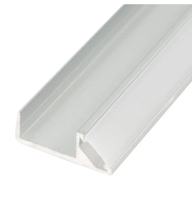 Perfil de aluminio para muebles 31,15x11,8mm blanco barra 2 metros