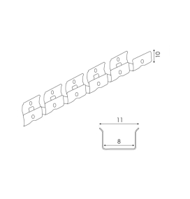 Perfil flexible de acero inoxidable 8x10mm para neones o fundas de silicona 20 metros