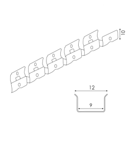 Perfil flexible de acero inoxidable 9x10mm para neones o fundas de silicona 20 metros