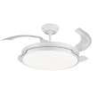 Ventilador de techo led con aspas retráctiles Emma XXL Ø132cm blanco