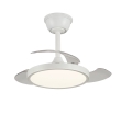 Ventilador de techo led Melody XS con aspas retráctiles 24W blanco