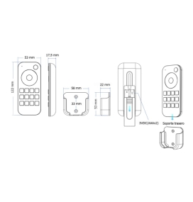 Mando control remoto para tiras led CCT 220-230V 4 zonas
