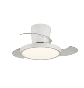 Ventilador de techo con aspas retráctiles y luz led Melody XS Long 24W blanco