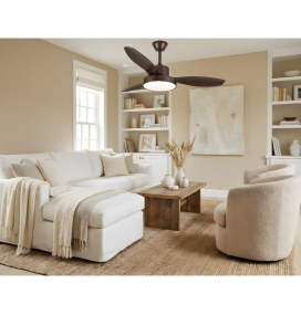 Ventilador de techo led Celeste XL 36W marrón Ø120cm