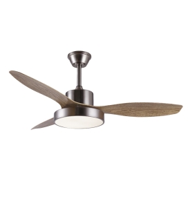 Ventilador de techo led Celeste XL 36W cromo y madera Ø120cm