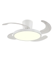 Ventilador de techo con aspas retráctiles y luz led Melody L Long 40W blanco